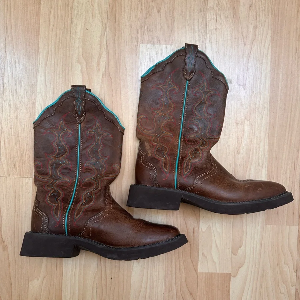 JUSTIN RAYA GYPSY BOOTS SIZE 8 🤎 - Picture 2 of 7